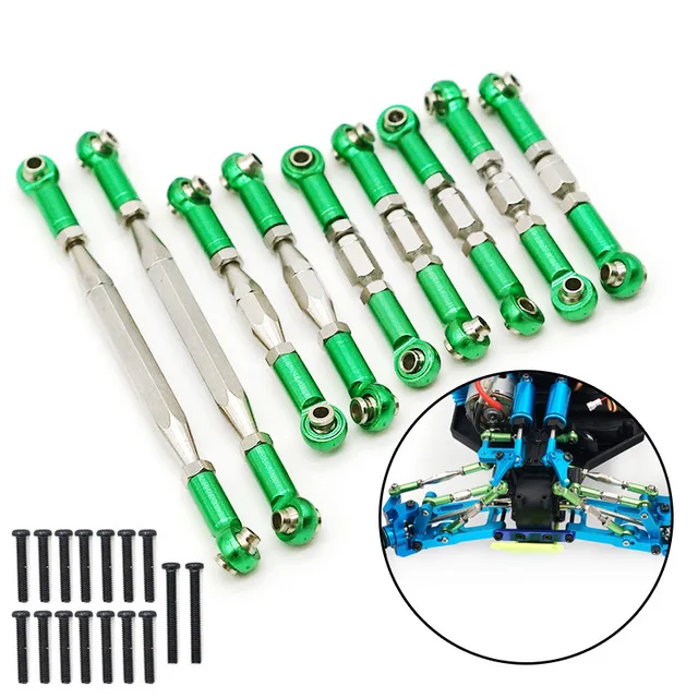 

Wltoys 1:12 RC Car Spare Parts 12428 Alloy Pull Rod Kits 12428-0018/0019/0020/0021/0022 Steering Rod for 12429/12423 etc.