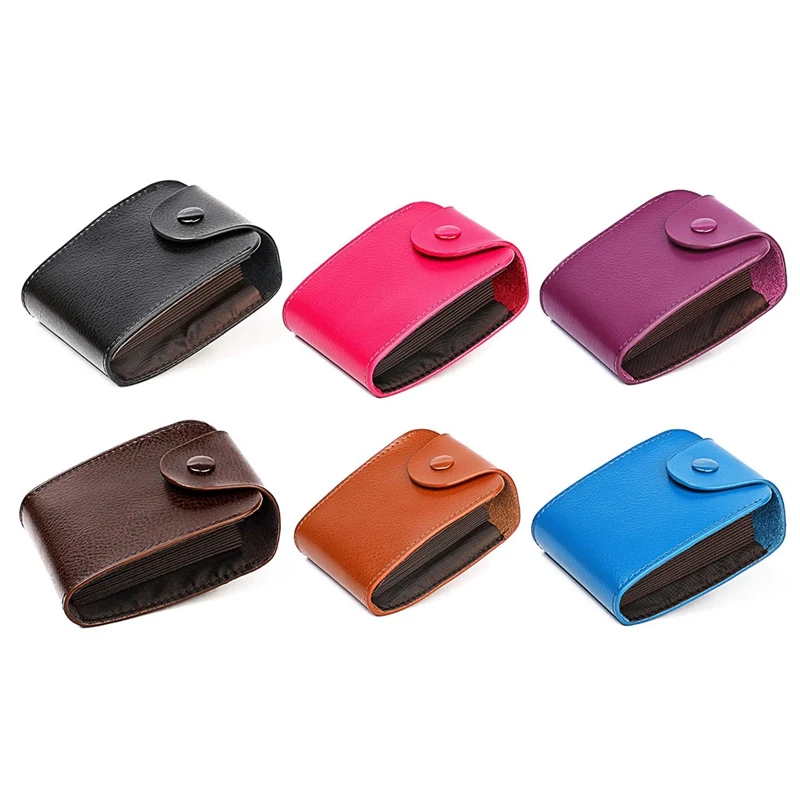 1 шт. простая одноцветная сумка для карт натуральная кожа многоразовый кошелек