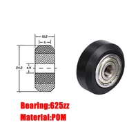plastic wheel pom big models passive round wheel with 625zz idler pulley gear for cnc machine tool accessories