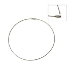 Ожерелье-Кольцо из нержавеющей стали 304, серебристое кольцо на шею, можно закрутить, длина 47 см (18 дюймов 48 дюйма), 1 шт.