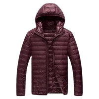parka men autumnwinter mens casual down jacket thin style jacket solid color zippered door pocket trim six colors m 5xl