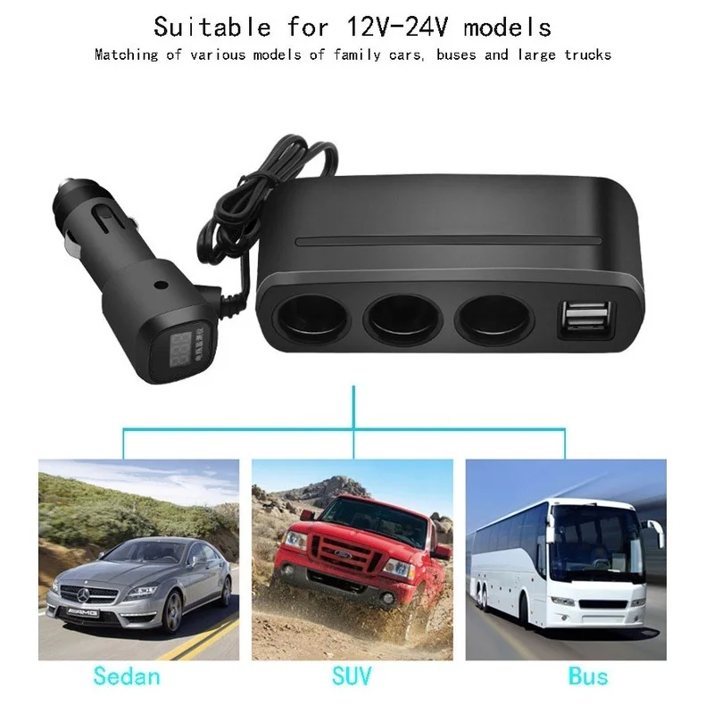 Dual USB Independent Switch Socket For Car Charger With Voltage Monitoring | Автомобили и мотоциклы