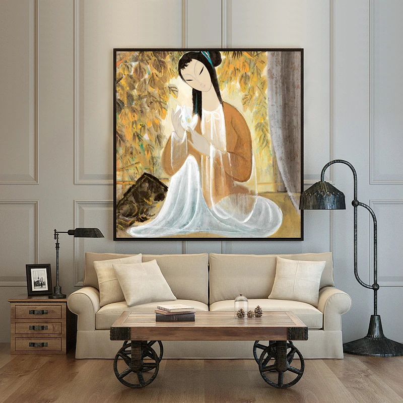 Китайские картины тушью по номерам художественная работа краска красота леди