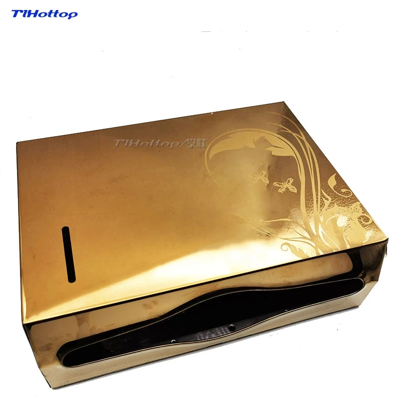 T Золотая Бабочка из нержавеющей стали диспенсер для бумажных полотенец ванной