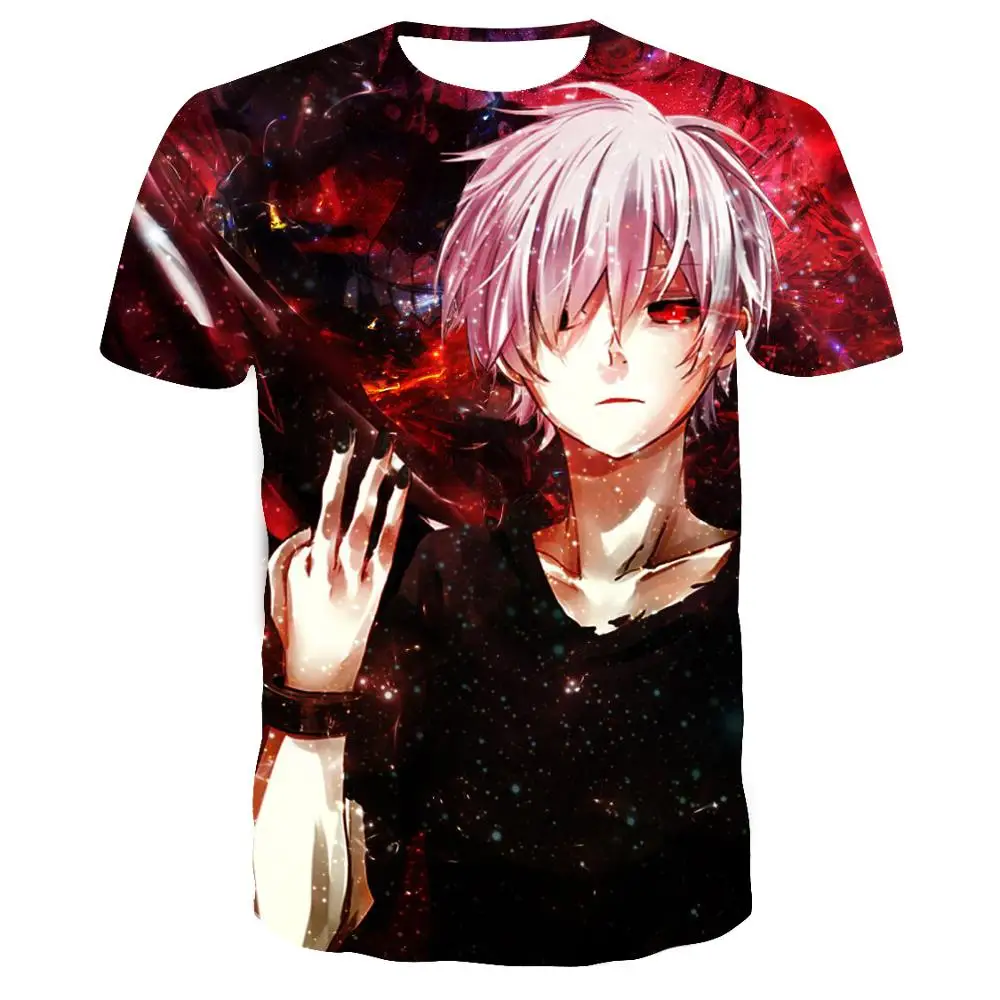Забавные футболки футболка Tokyo Ghoul мужские с короткими рукавами Повседневная