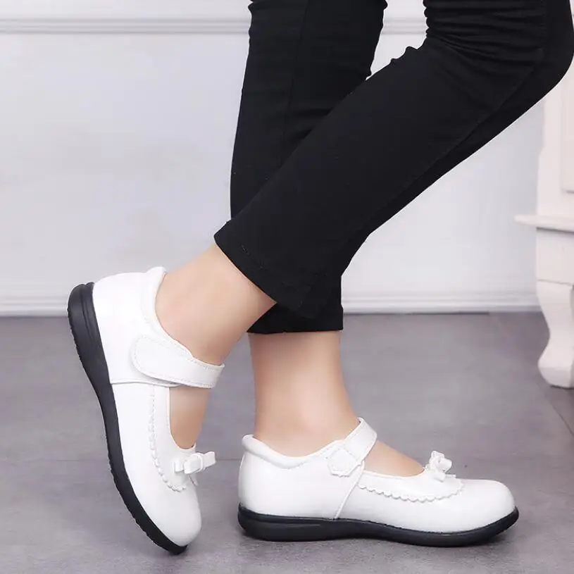 Кожаная обувь для девочек Детское свадебное платье Танцевальная принцессы