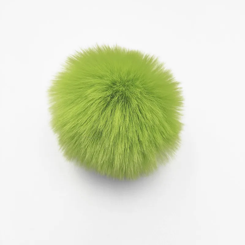 12 шт./лот помпоны из искусственного меха енота шар кулон 6 см маленький помпон для