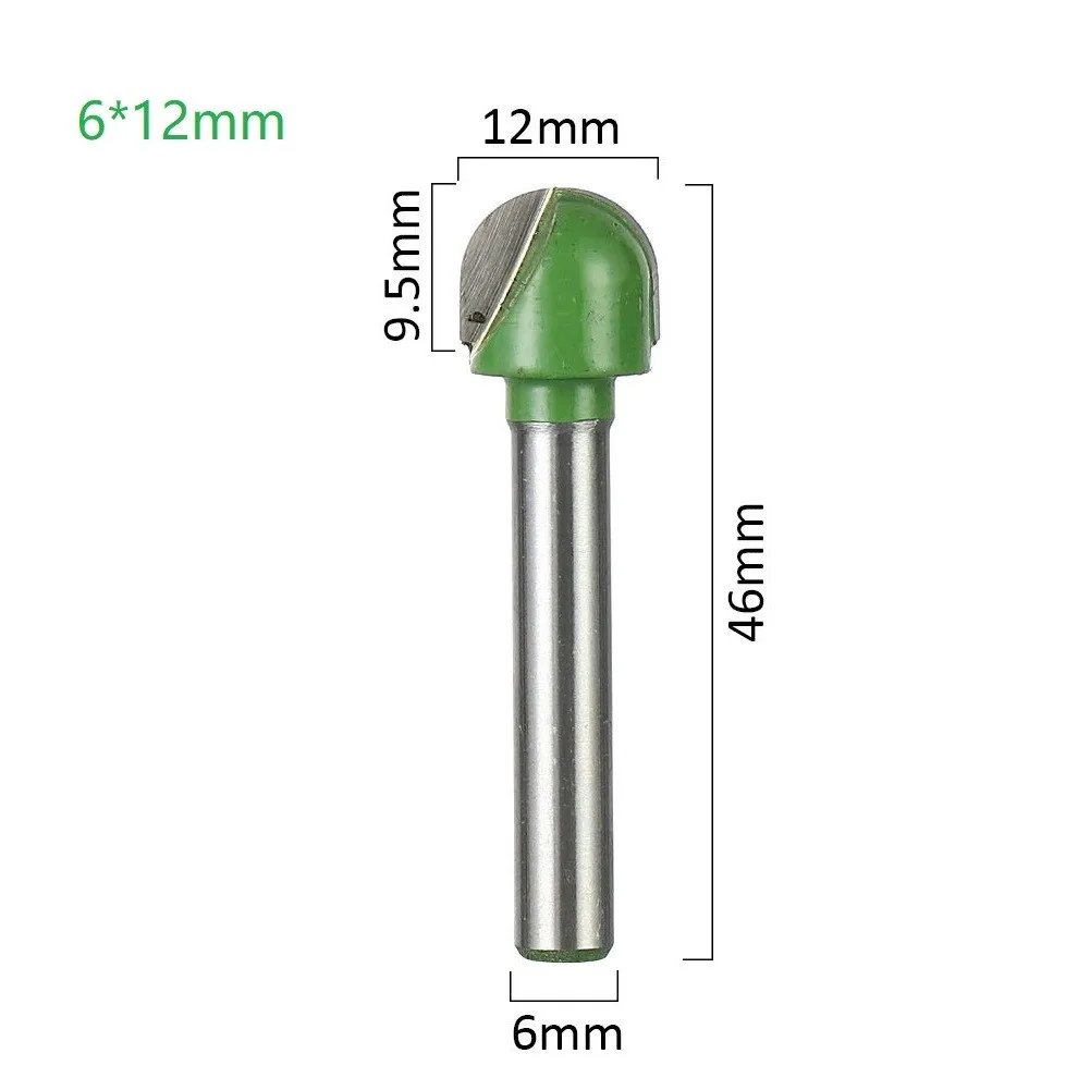 

6-18mm Ball Nose End Mill Router Bit Round Nose Cove Core Woodworking CNC Wood Milling Cutter 6mm Shank