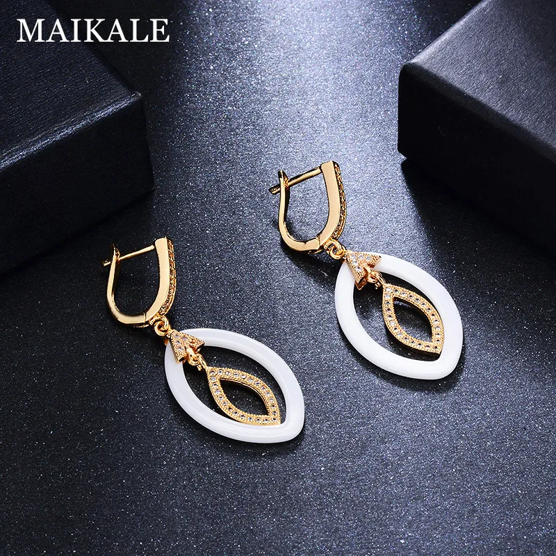 Женские серьги-подвески MAIKALE серьги из меди с кубическим цирконием ААА