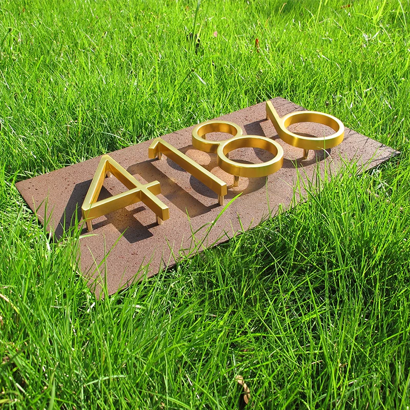 5 в золотой современный дом номер табличка бронзовые цифры на двери гостиничных