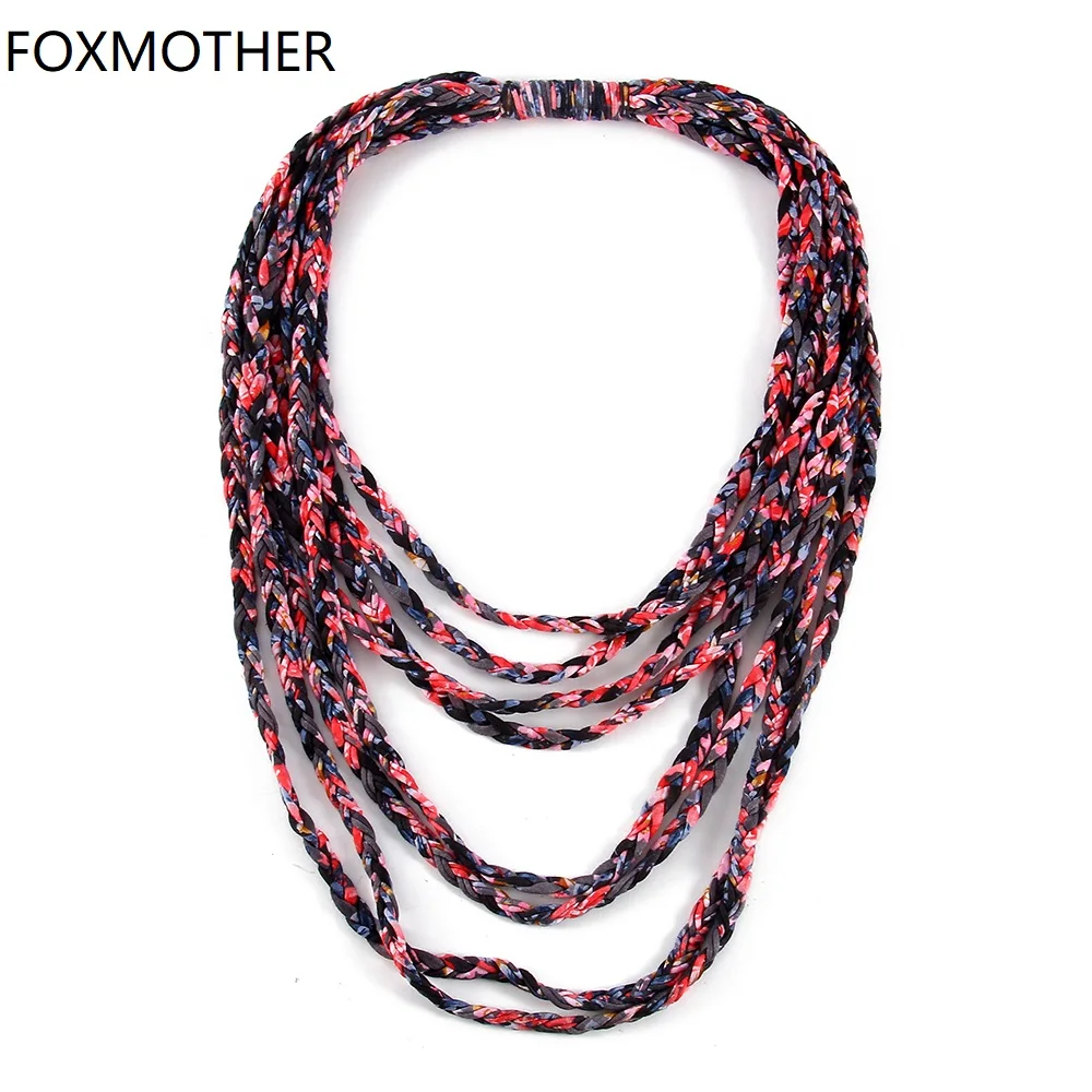 Женский шарф FOXMOTHER новый модный воротник ожерелье с кисточкой кольцо подвеской