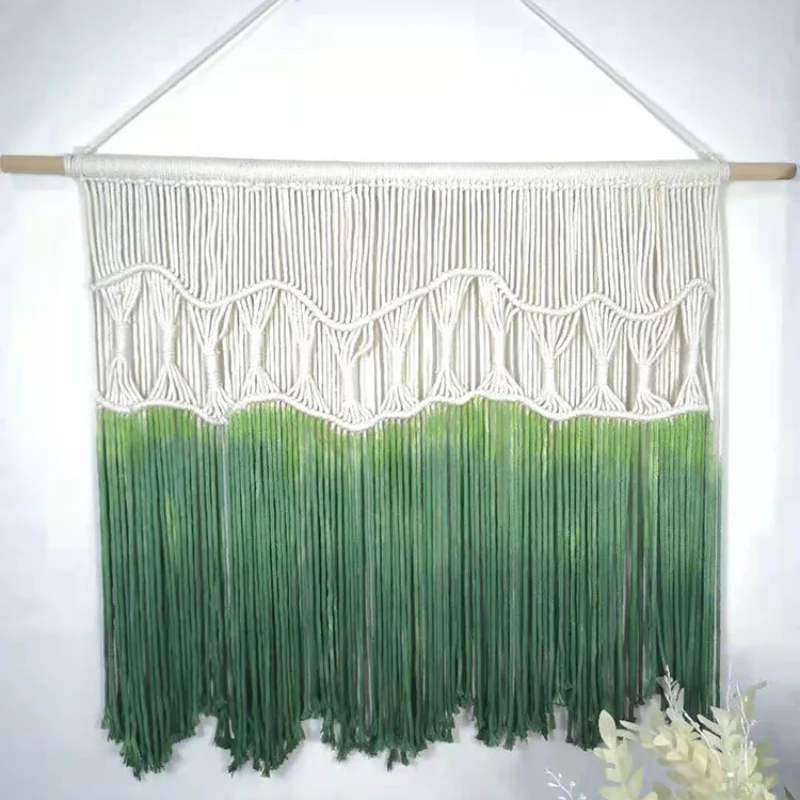 

Macrame Large Wall Hanging - Macrame Wedding Hanging Backdrop - Ombre Wall Mural - Dipdyed Yarn Wall Hanging Tapestry