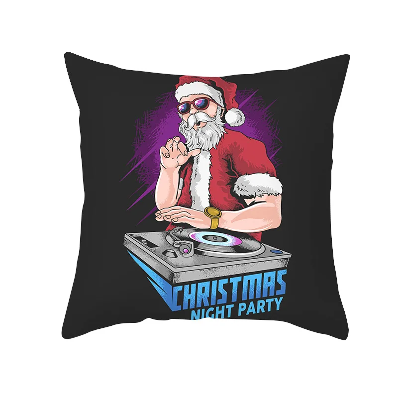 

Christmas Pillowcase Square Cushion Cover Throw Pillow Case Xmas Decoration for Home 2021 Natal New Year Product Waterproof