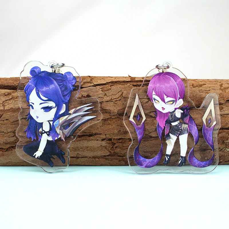 Лидер продаж акриловый брелок с героями мультфильма Лига Легенд кулон KDA Girl Group COS