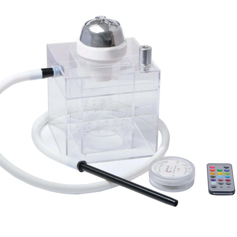 2019 новый прозрачный акриловый кальяна с светодиодный светильник для наргиле