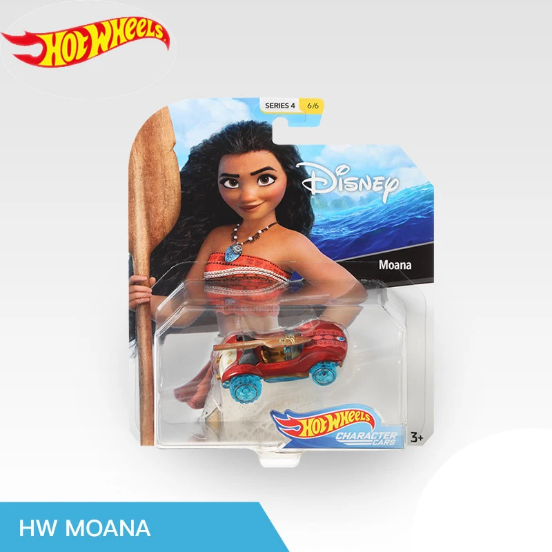MOANA Горячие колеса Дисней Классический Персонаж тема серийные автомобили Дональд Дак Микки Минни Пиноккио родители дети игрушки рождественские подарки GCK28 - Цвет: MOANA
