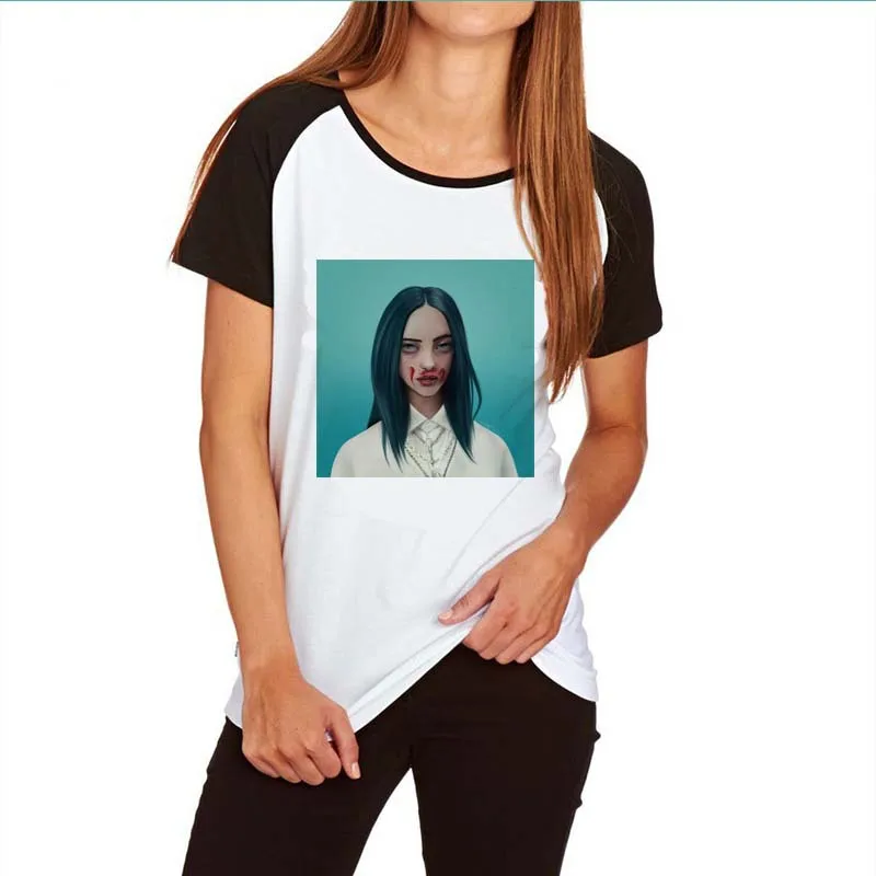 Kpop Billie Eilish Футболка Harajuku вентиляторы белый хлопок для мужчин Camiseta Mujer Лидер