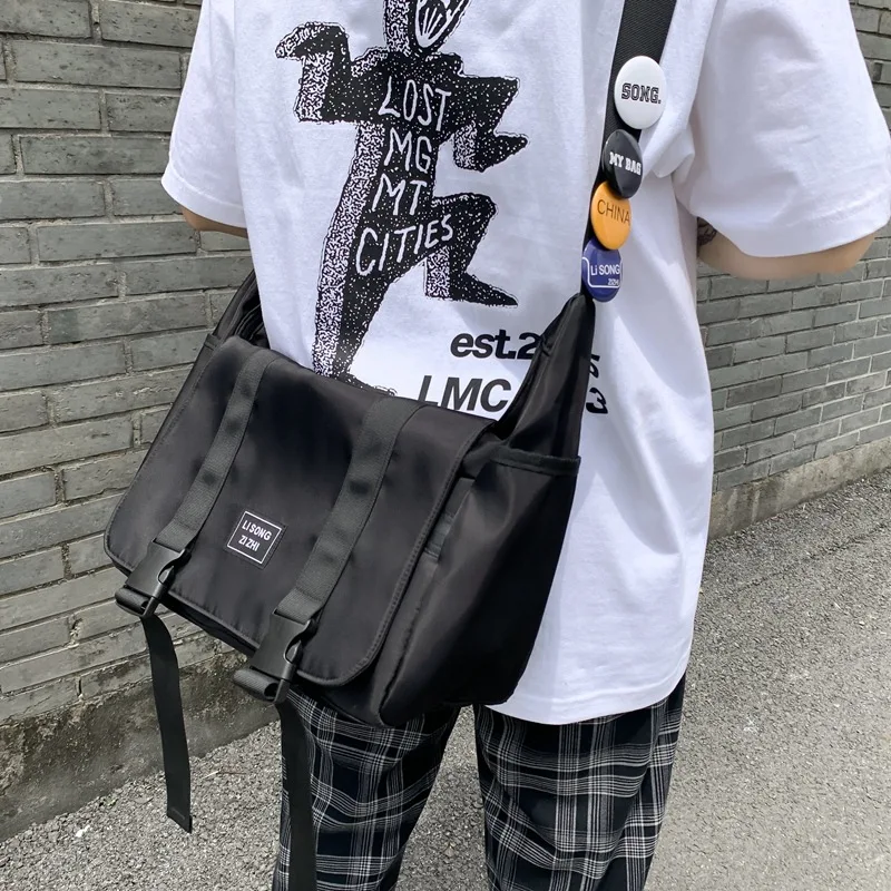 

Сумка-мессенджер Мужская модная брендовая японская сумка для инструментов холщовая Студенческая сумка почтальона спортивный рюкзак уличная сумка на плечо для женщин