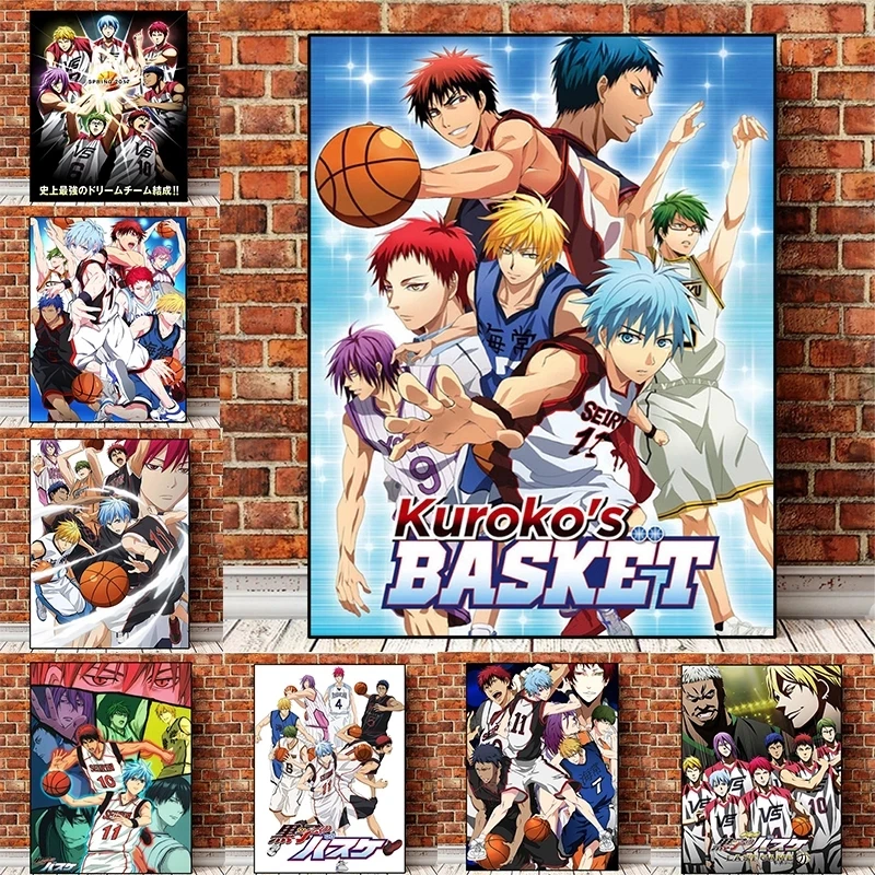 Картина на холсте японское классическое аниме Kuroko мальчик баскетбольная