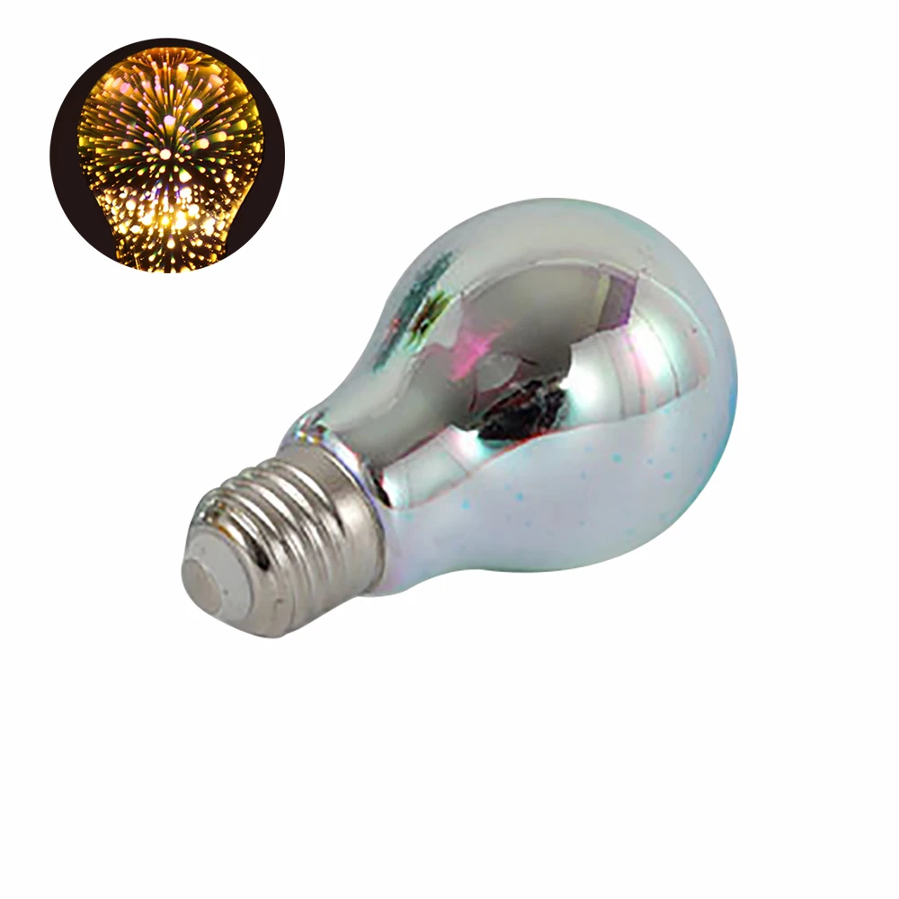 Светодиодный светильник лампа с 3D декором для фейерверка 110 220 В ST64 G95 G80 G125 A60