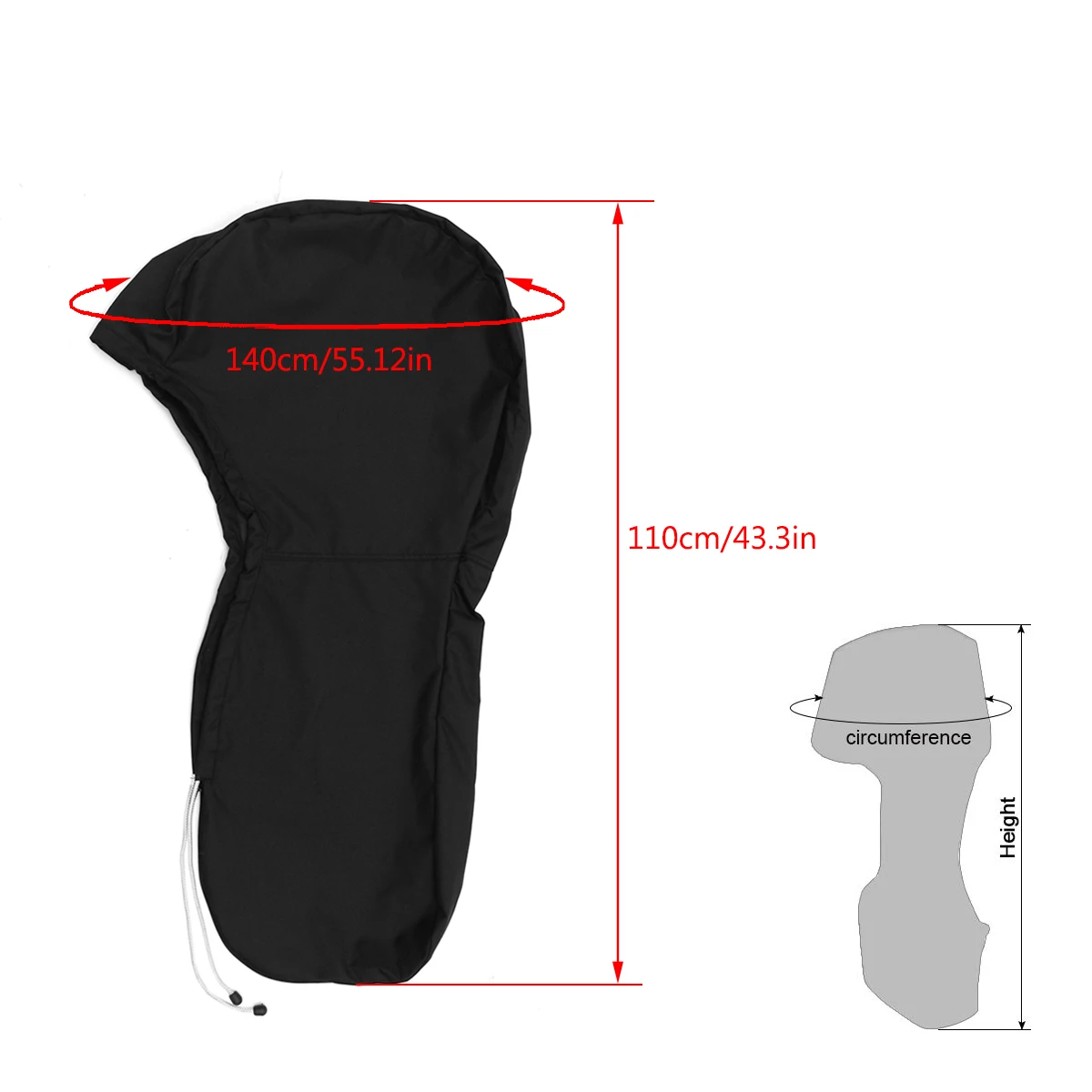 

420D Boat Full Outboard Engine Motor Cover Protector Scratch-proof For 6-15HP Boat Motors Waterproof