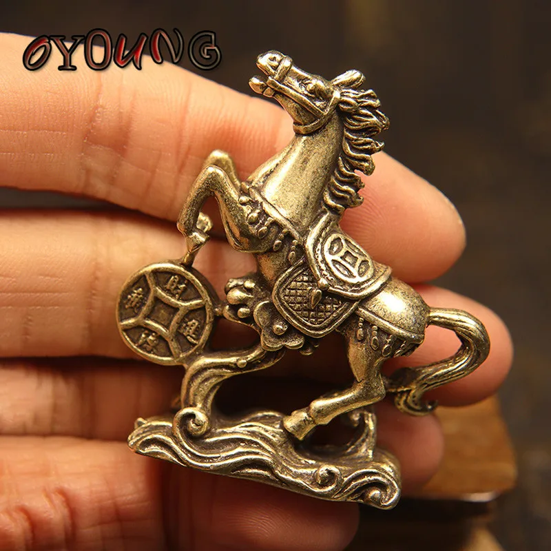 Латунная Статуэтка шаг на монеты статуэтка удачу фэн-шуй настольное украшение