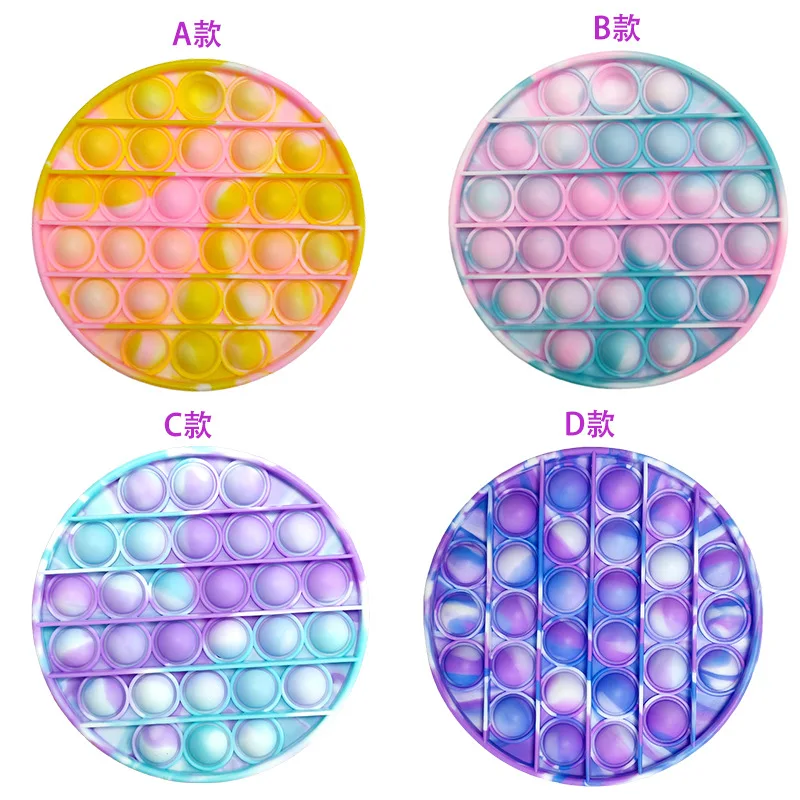 

Pop Fidget Reliver Stress Toys Rainbow Push It Bubble Antistress Toys Adult Children Sensory Toy To Relieve Autism Shipping Free