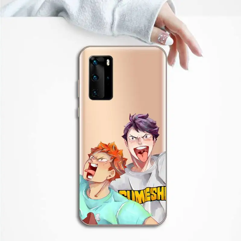

Japan Anime Oya Haikyuu Phone Case Transparent for Huawei P20 P30 P40 honor 8 10i P smart 2019 Samsung A71 A21S S10 20 plus