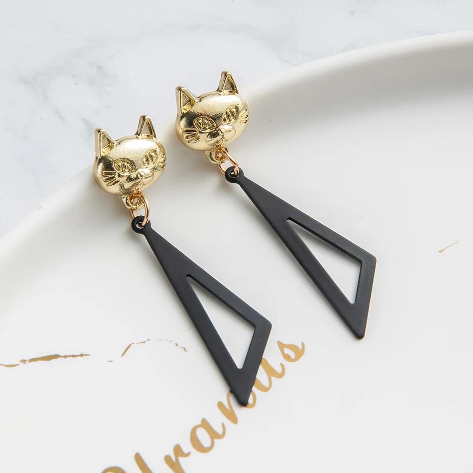 Корейская мода 2019 винтажные длинные висячие Висячие серьги для женщин зеленые