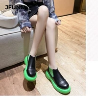 jfuncy summer women shoes breathable female british western style martin boots mary jane retro small leather thick bottom shoe