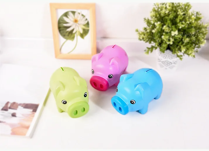 Мультяшный милый поросенок копилка для монет подарок детей сбережения денег