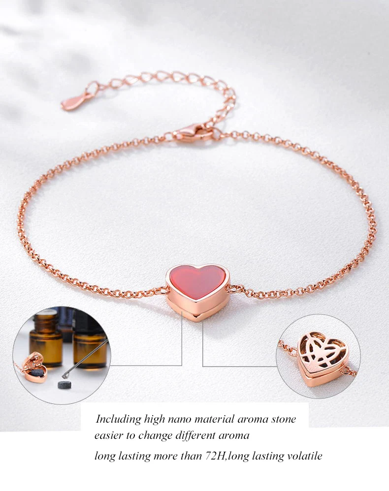Браслет в форме сердца с диффузором эфирного масла ароматерапия ароматный