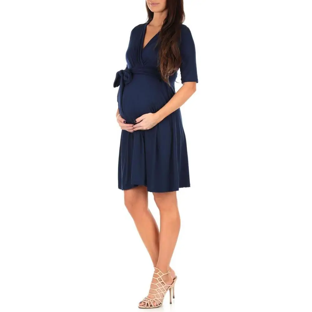 Летняя одежда для кормящих матерей для беременных женщин модное женское платье короткие платья Однотонная юбка от AliExpress WW