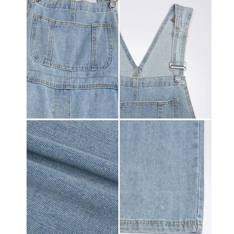 

Denim Overall Women's 2021 New Summer Drape Wide Leg Jeans Korean-Style Loose Mopping Pants Women's Fashion