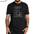 Футболка для физики с надписью Бога маквелла уравнения, а затем была светильник дизайнерская футболка из 100% хлопка с изображением гика науки, европейский размер