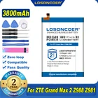 100% Оригинальный аккумулятор LOSONCOER 3800 мАч Li3934T44p8h876744 для ZTE Grand Max 2 Z988 Z981