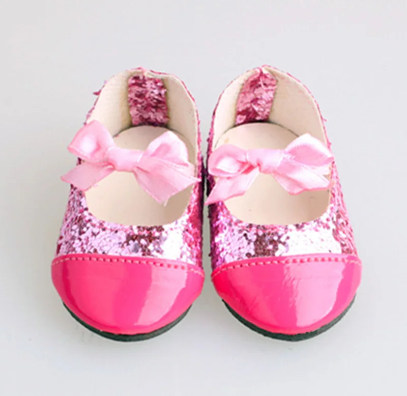 Яркая кожаная кукла обувь с бантом для американских 18 дюймовых кукол девочек и 43