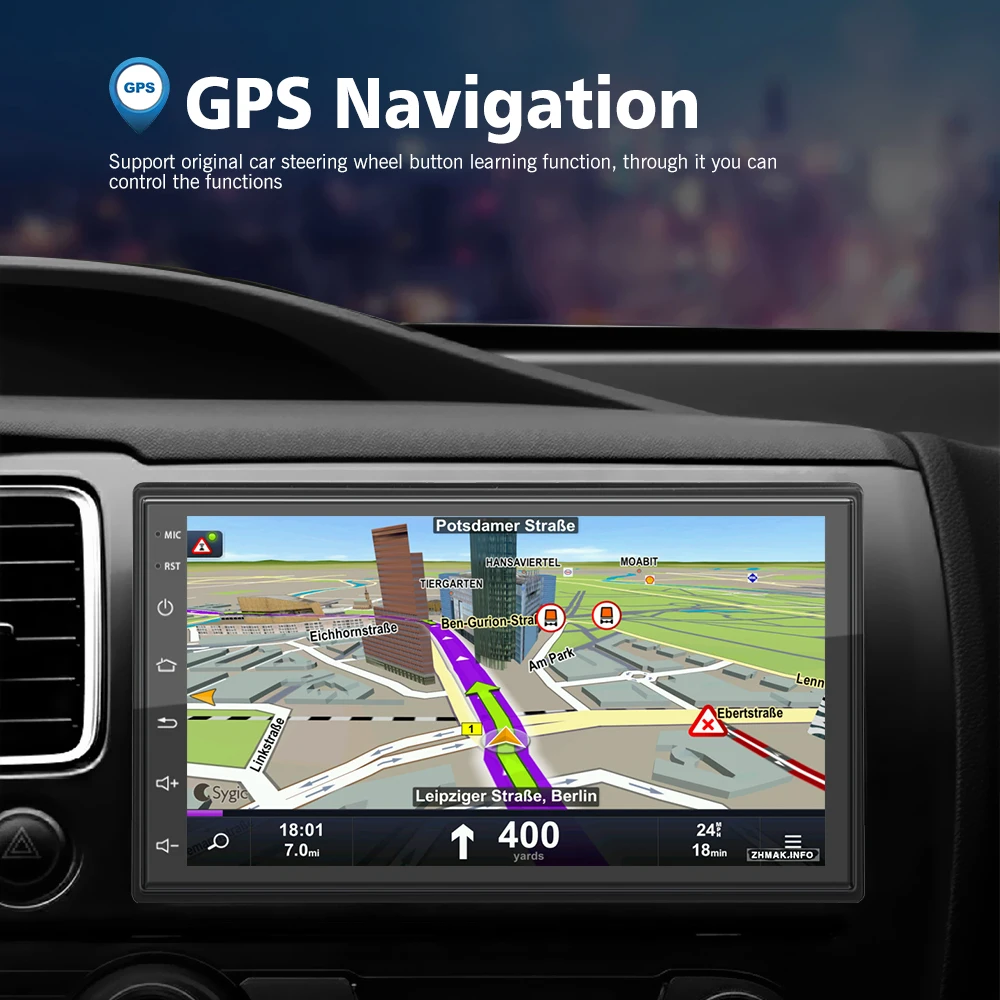 Podofo 7 'Ǝ Core Android автомобильный мультимедийный плеер радио GPS Bluetooth WI FI DSP