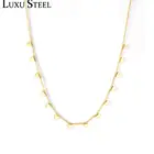 Ожерелье LUXUSTEEL для женщин, подвеска из нержавеющей стали с треугольниками золотого цвета, 2020