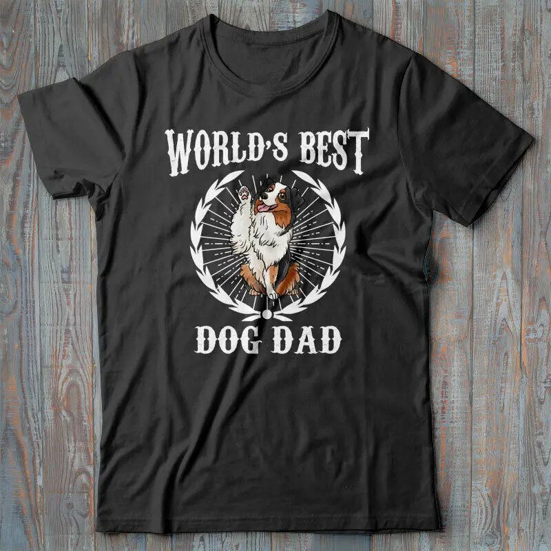 

Cool T-shirt World's Best Dog Dad - Australian Shepherd Father's Day Gift Men Shirts