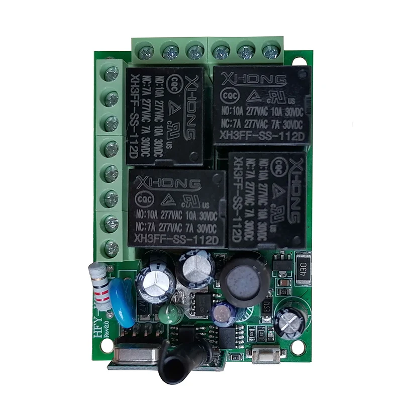 Беспроводной Радиочастотный выключатель света 220 В переменного тока 4 канала 10 А |