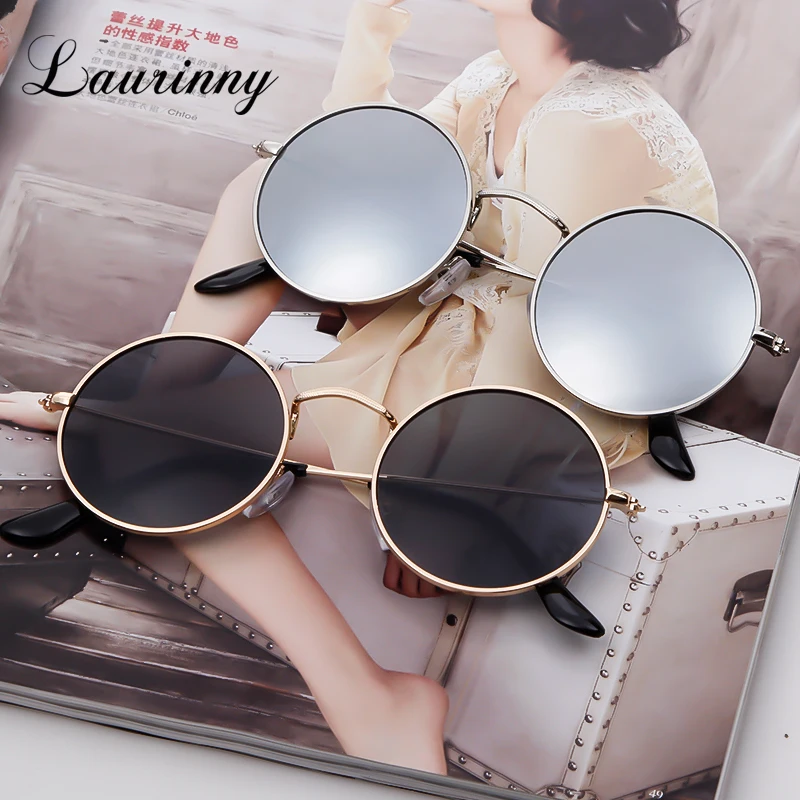 

Retro Small Round Sun Glasses Women Party Fashion Metal Frame Steampunk Shades Eyewear Brand Designer Red Circle Lens Sunglasses