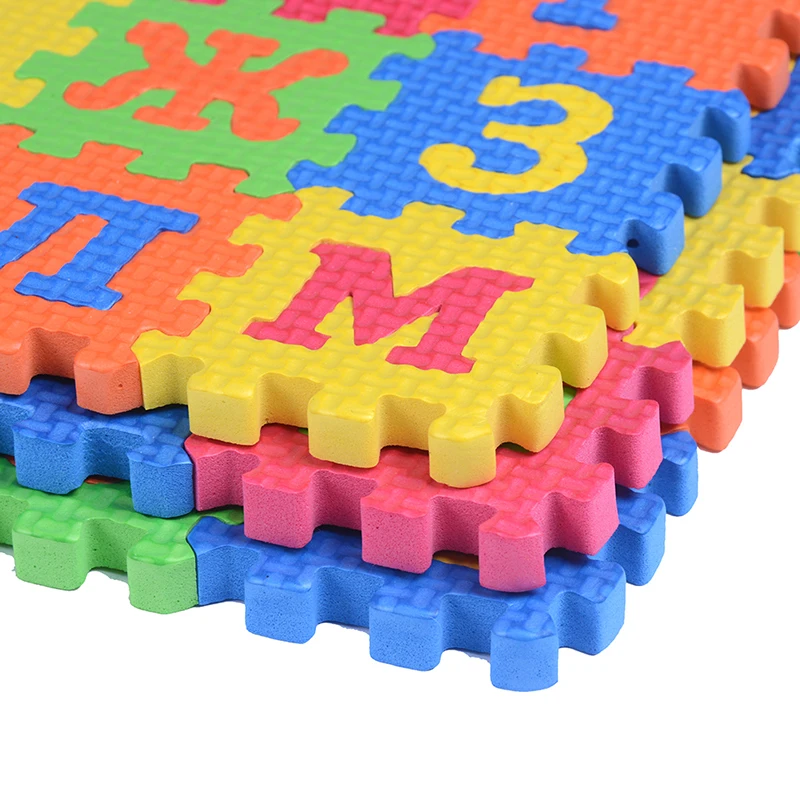 

60Pcs eva foam russian alphabet letters numbers floor baby mat learn toy