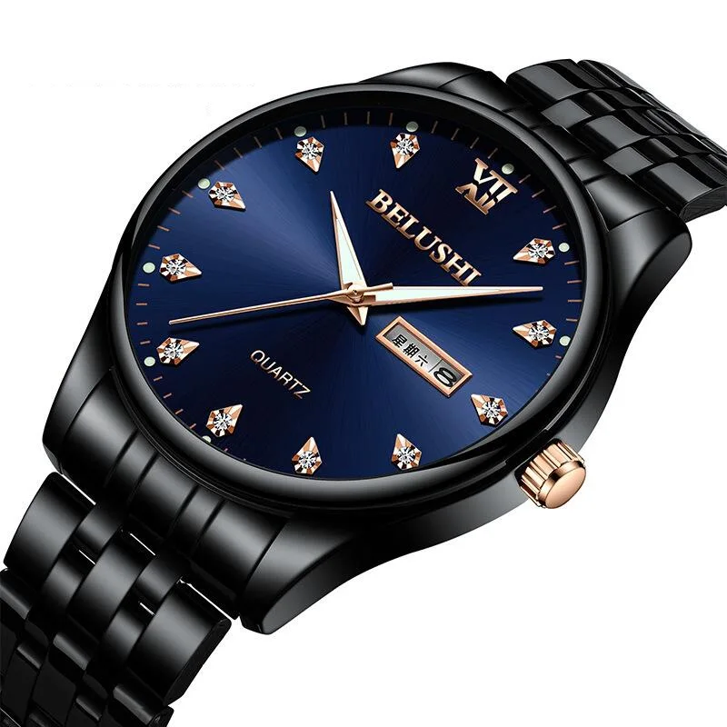 

Watch Cross-border Men's Waterproof Calendar Quartz Steel Band Round Manufacturer Business 2021 New Styles