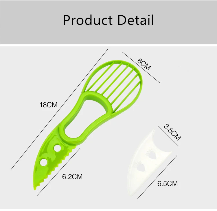 1Pc 3 In 1 Avocado Fruit Vegetable Cutter Plastic Shea Corer Butter Peeler Cooking Appliances Kitchen Gadget Tools Accessories