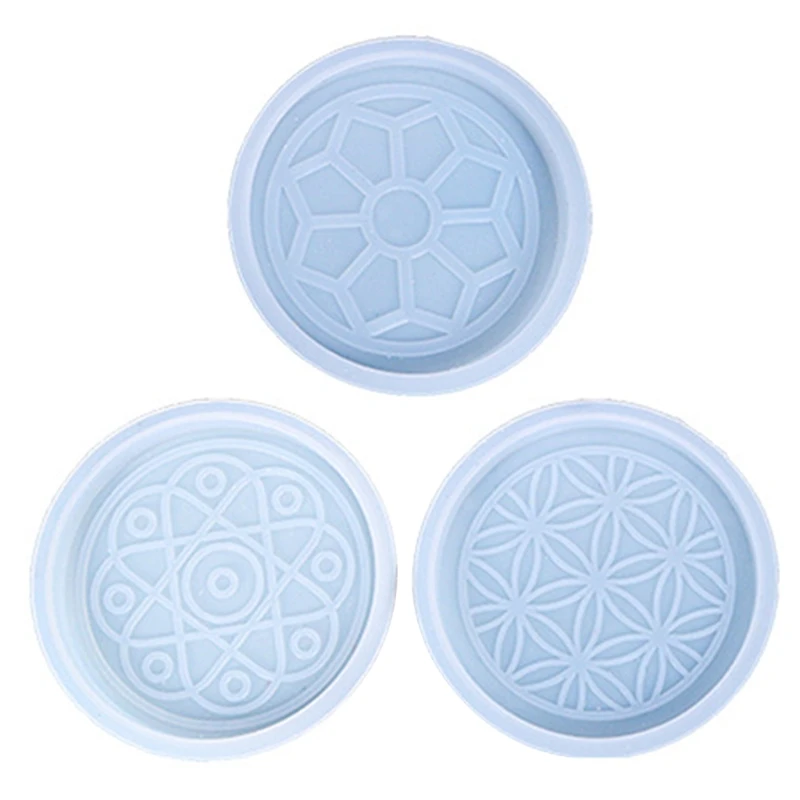 

Coaster Epoxy Resin Mold Cup Mat Silicone Mould DIY Crafts Jewelry Home Decorations Casting Tools