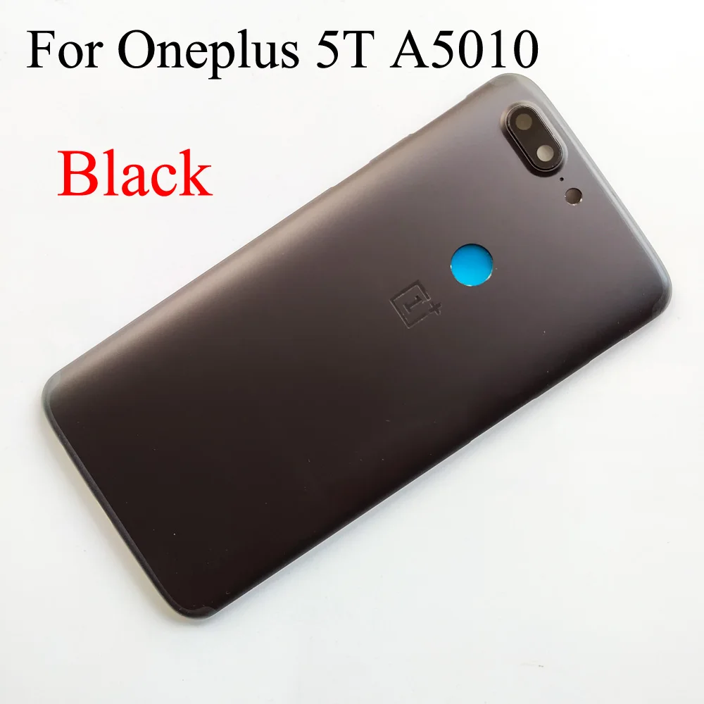 Black Oneplus 5T Для Oneplus X 2, 3, 3 T, 5, 5, 6, 6 T, 7 Global задняя крышка батарейного отсека, корпус, чехол, Задние стекла, запчасти One plus 1+ 7 PRO GM1910, GM1911 - Цвет: Black Oneplus 5T