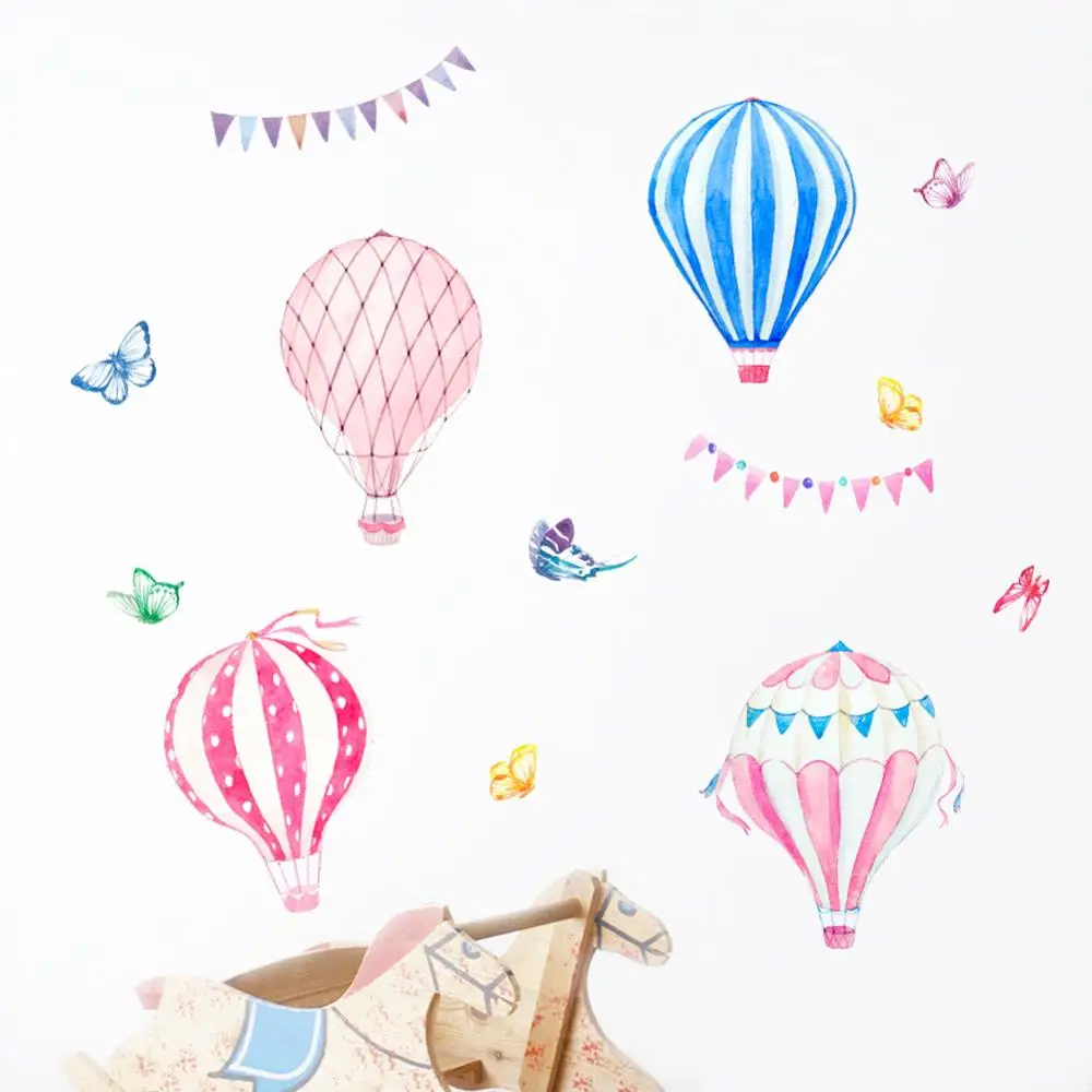 

Cute Hot Air Balloon Wall Sticker Bedroom Decorations Wallpaper Kids Baby Room Mural Removable Decals Removable Nursery Stickers
