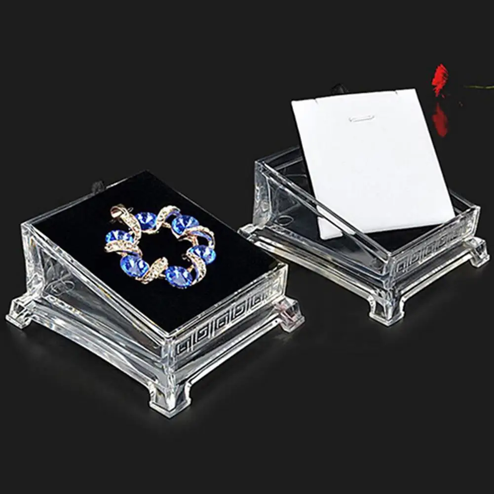 Акриловый прозрачный подвесной держатель для сережек подставка лоток ювелирных