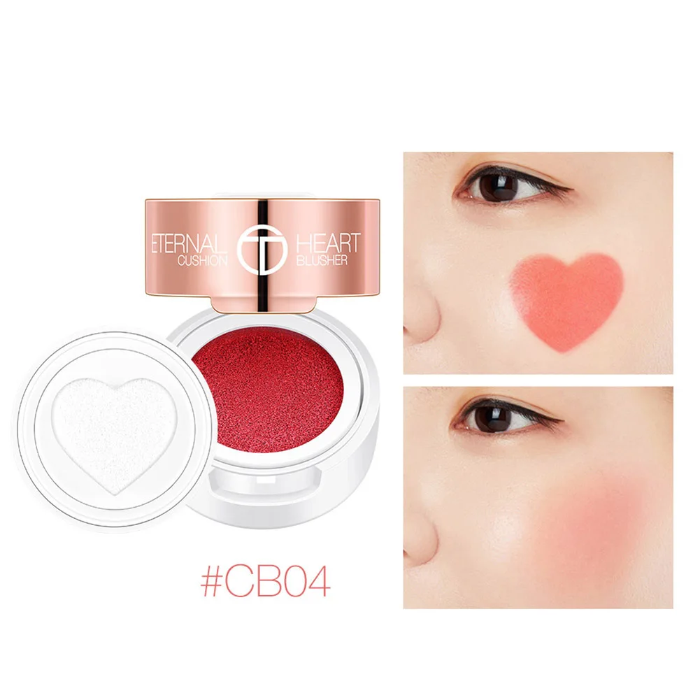 OTWOO Heart Shape Glitter Air Cushion Blusher 4 Colors Easy To Wear Lasting Face Contour Makeup | Красота и здоровье